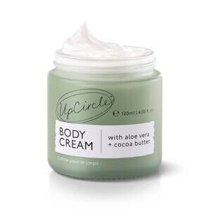 NEW UPCIRCLE vegan body cream with aloe vera and cocoa butter for dry skin in wh